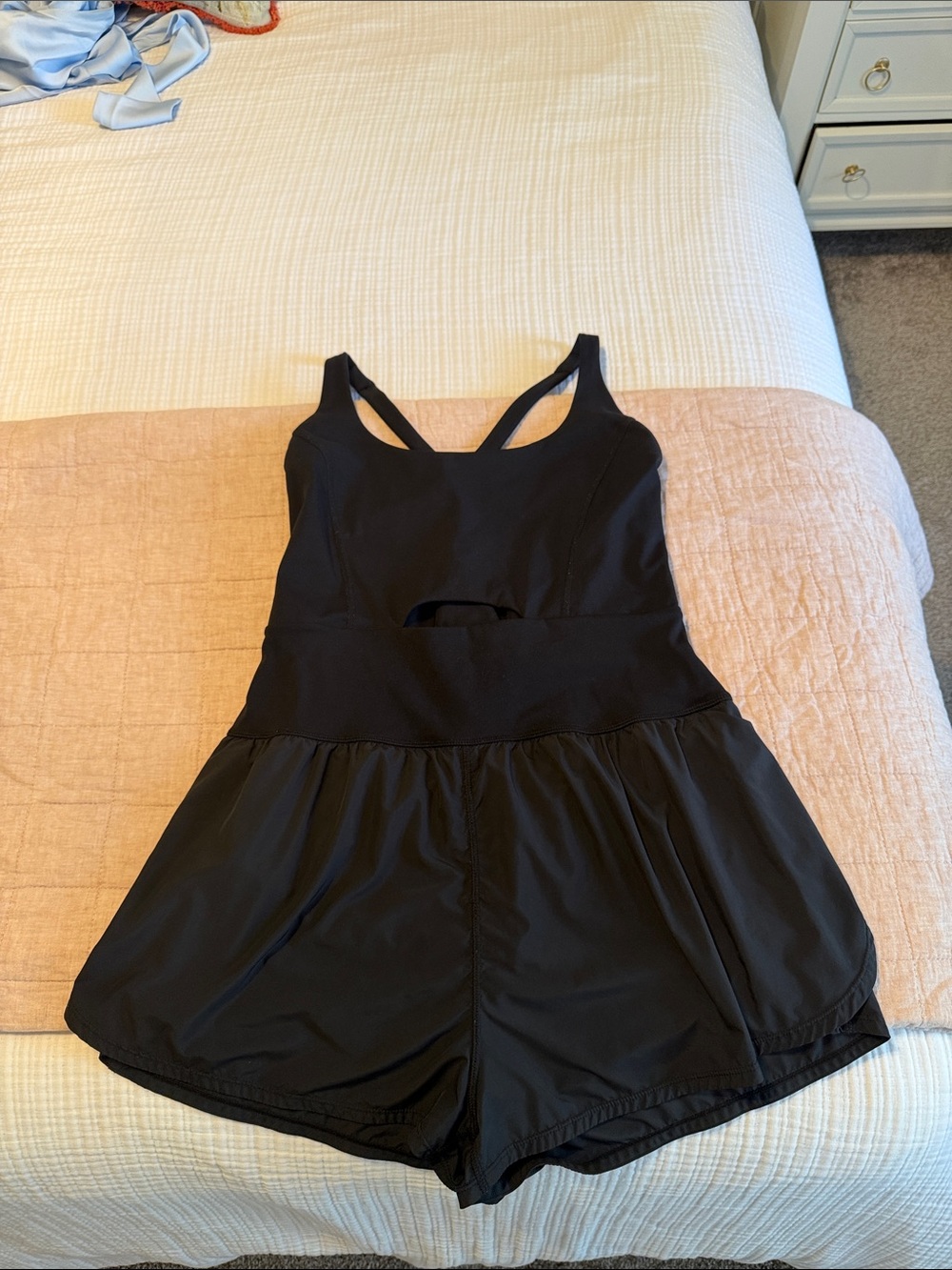Black free people movement Sleeveless Romper with Cutout